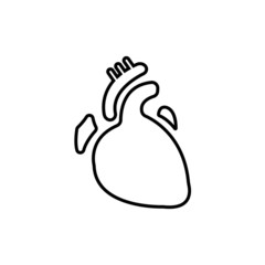real heart icon. vector illustration