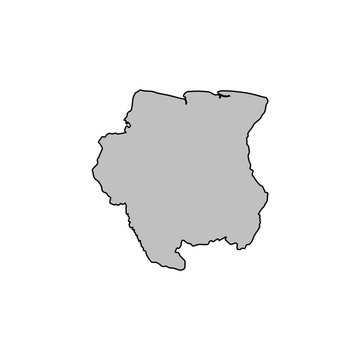 recommend clip art: map of Suriname. Vector illustration