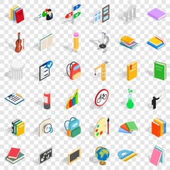 Fototapeta na wymiar Good education icons set. Isometric style of 36 good education vector icons for web for any design