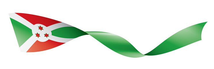 Burundi flag, vector illustration on a white background