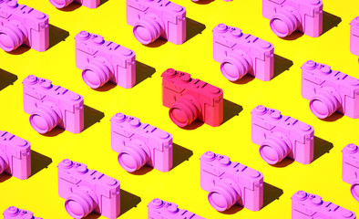 3d render Sweet summer objects pattern closeup Travel sunny lifestyle  Flat geometric backdrop illustration Holidays background