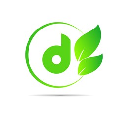  initial letter circle logo eco simple 