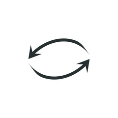 curved arrow icon vector. curve arrow icon. Vector illustration