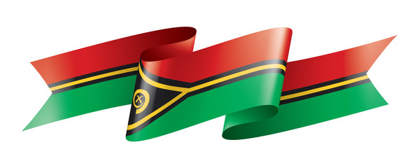 Vanuatu flag, vector illustration on a white background