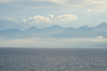 Beautiful clouds and high mountains