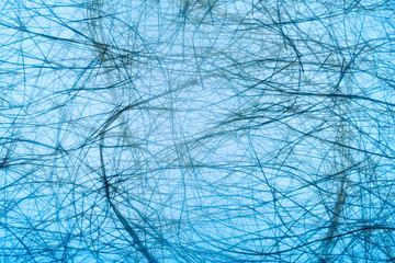 Obraz premium mulberry paper with warm light behind blue translucent paper. use texture for background