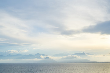 Beautiful clouds and high mountains