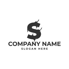 letter s logo template design