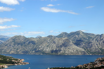 Bay of Kotor in summer Montenegro landscape