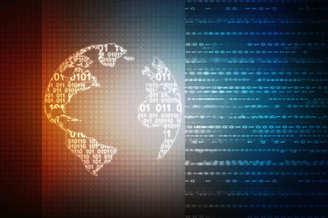 2d illustration world map abstract background