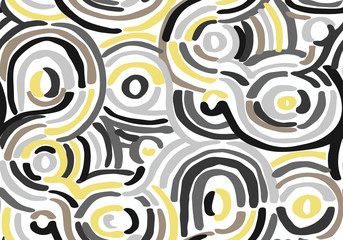 Abstract geometric pattern with wavy lines. Doodle backgrounded. stripes design. Seamless vector background. 