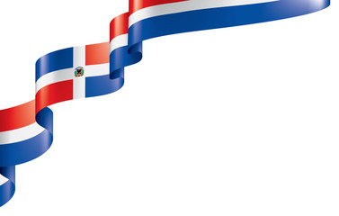 Dominicana flag, vector illustration on a white background