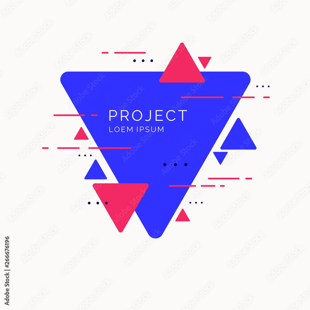 Poster abstract geometric background with triangles in minimalistic style.