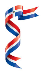Dominicana flag, vector illustration on a white background