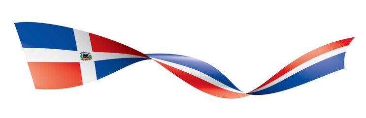 Dominicana flag, vector illustration on a white background