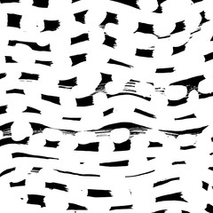 Brush grunge pattern. White and black vector.