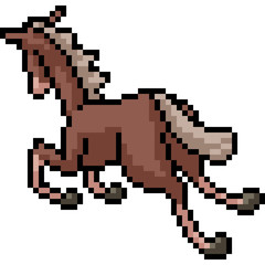 Fototapeta premium vector pixel art donkey