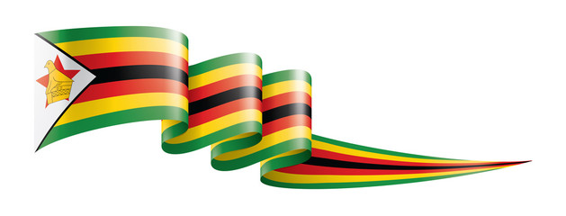 Zimbabwe flag, vector illustration on a white background