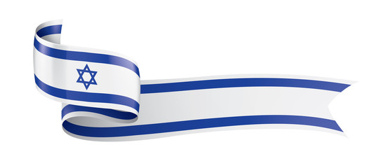 Israel flag, vector illustration on a white background