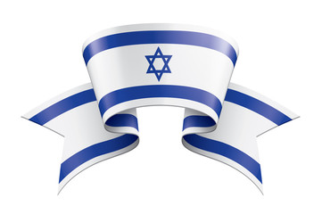 Israel flag, vector illustration on a white background