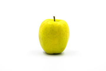 The apple on the white background