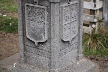Borne frontalière en Auvergne