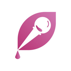 logo template liquid tool with leaf shape