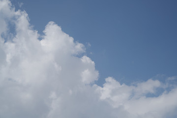 Beautiful sky with fluffy clouds