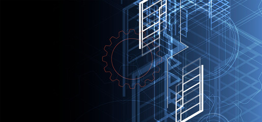 Abstract tech background. Futuristic technology interface