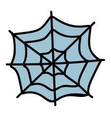 Spider web, doodle design vector