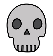 A human skull, doodle design icon