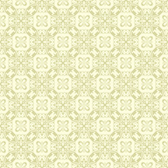 Floral seamless pattern. Olive green background