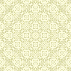 Floral seamless pattern. Olive green background