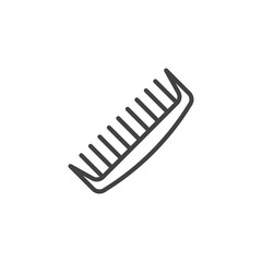 Hair comb line icon. linear style sign for mobile concept and web design. Hairdresser comb outline vector icon. Symbol, logo illustration. Pixel perfect vector graphics