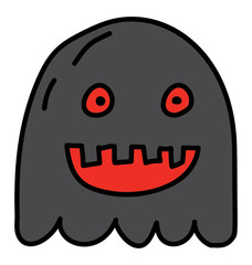 A cartoon ghost, doodle design vector