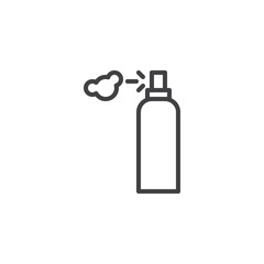 Shaving foam bottle line icon. linear style sign for mobile concept and web design. Shave gel foam outline vector icon. Symbol, logo illustration. Pixel perfect vector graphics