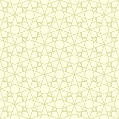 Geometric mix shape pattern. Olive green seamless background