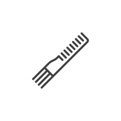 Hair comb line icon. linear style sign for mobile concept and web design. hairdressing comb outline vector icon. Symbol, logo illustration. Pixel perfect vector graphics