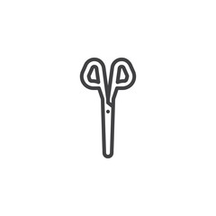 Hair saloon scissors line icon. linear style sign for mobile concept and web design. Barber scissors outline vector icon. Symbol, logo illustration. Pixel perfect vector graphics