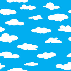 sky and clouds seamless pattern cartoon background wallpaper