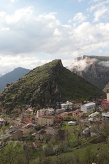 Fototapeta na wymiar Mountain village in Hakkari plateau .turkey