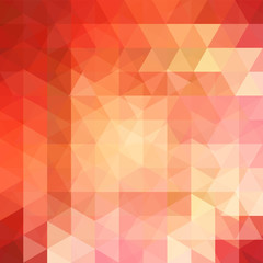 Abstract background consisting of orange triangles. Geometric design for business presentations or web template banner flyer. Vector illustration