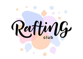 Rafting hand drawn lettering