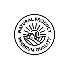 Vector Natural Product Icon Label