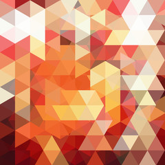 Abstract geometric style orange background. Vector illustration