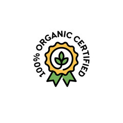 Vector 100 Organic Certified Icon Label