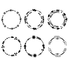  Circle arrow monograms frame.