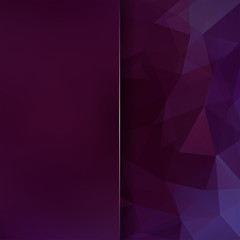 Abstract background consisting of purple triangles. Geometric design for business presentations or web template banner flyer. Vector illustration