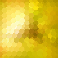 Abstract hexagons vector background. Yellow geometric vector illustration. Creative design template.