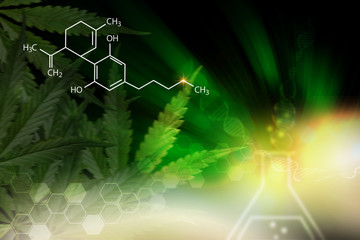 abstract cannabis background.the formula of cannabis.